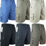 Mens Cargo Shorts Cottonblend Elasticated Cargo Combat Summer Holiday Pants NEW