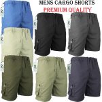 Mens Cargo Shorts Combat Multi Pocket Elasticated Waist Lightweight Shorts BNWT