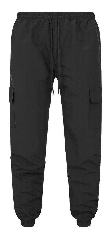 New Mens Cargo Trousers Zip Pockets Jogging Bottom Sport Gym Work Wear S-2XL