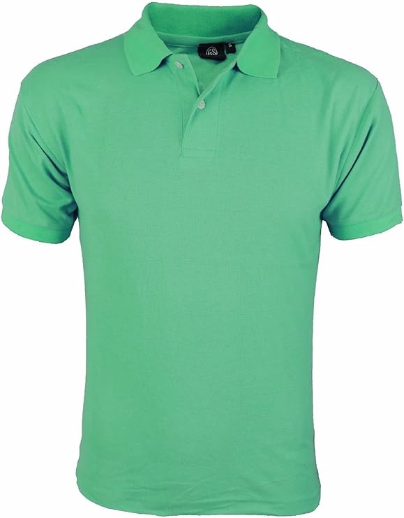 Mens Polo Shirt Collar & Cuff Short Sleeve Pique Causal Outwear T-Shirt Sizes S-XXL